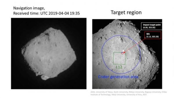 Космическая станция «Хаябуса-2» сбросила бомбу на астероид Рюгу